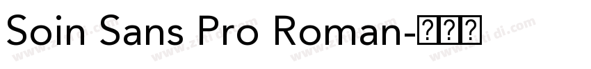 Soin Sans Pro Roman字体转换